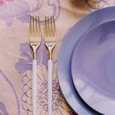 Trendables Forks White/Gold | 40 Count